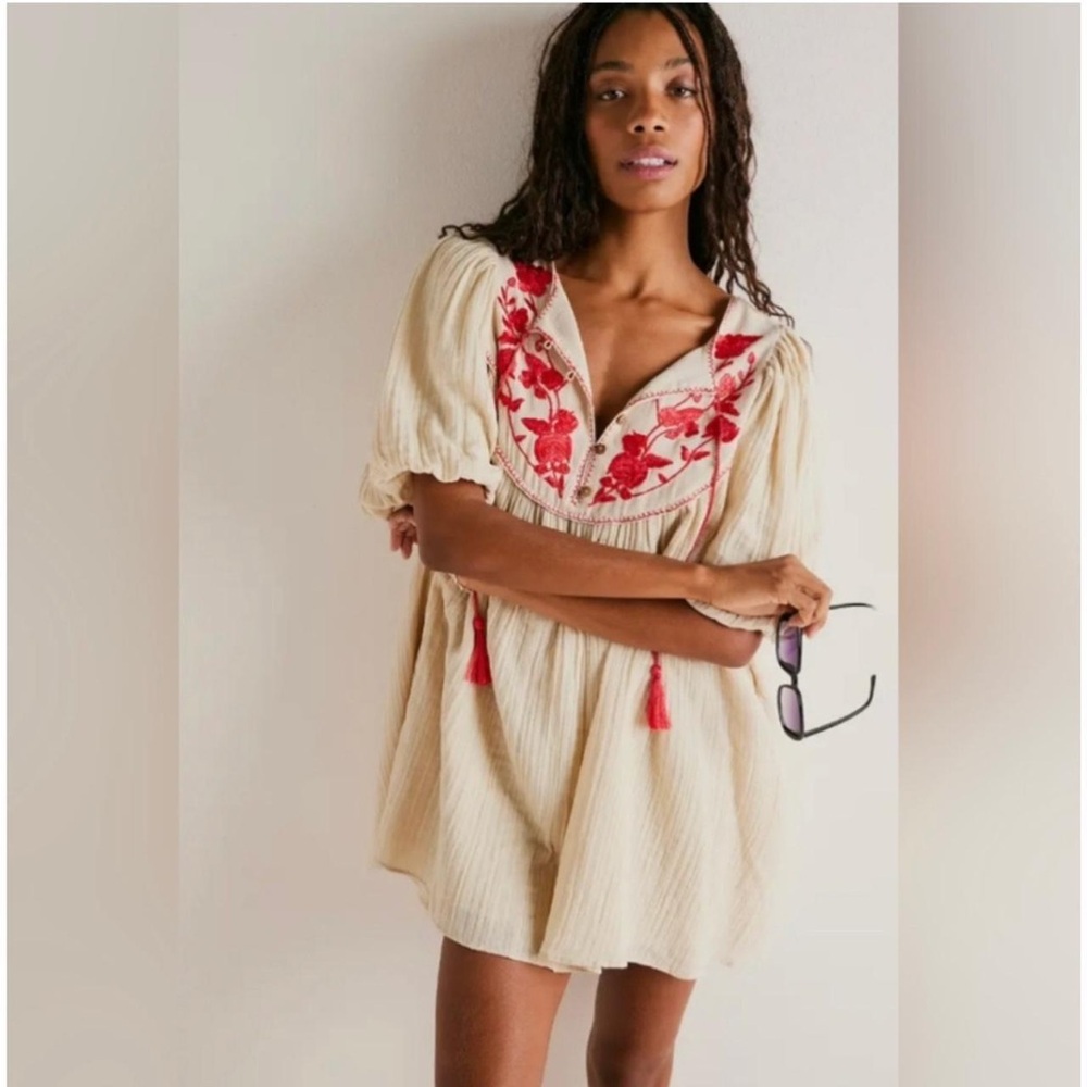 FP Rosa Linda Embroidered Mini Dress